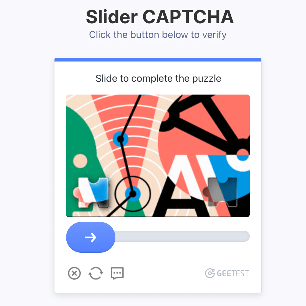 5 Most Popular Types of CAPTCHA in 2025: Which One Suits Your Business? Slider CAPTCHA 1